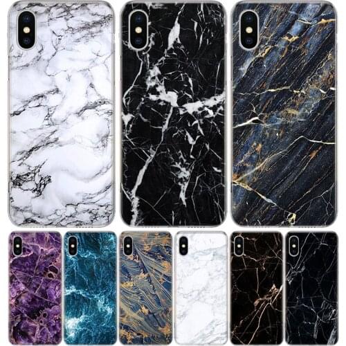 Black Marble Grain Simplicity Cover Phone Case For Iphone 11 12 Mini Pro 7 6 X 8 6S Plus XS MAX + XR 5S SE 10 9 Art TPU Coque Ca