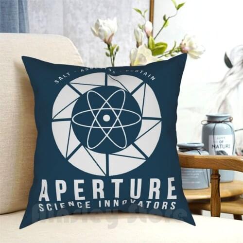 Aperture Science Innovators Logo Pillow Case Printed Home Soft DIY Pillow cover Portal Science Aperture Science Portal 2