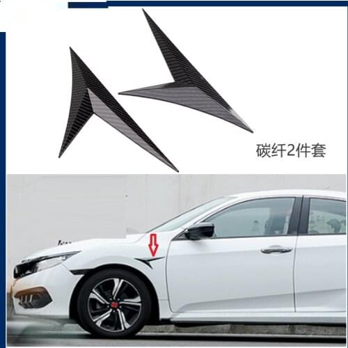 For 2016-2020 10th generation Civic modified leaf plate flanks carbon fiber blade side standard shark gills