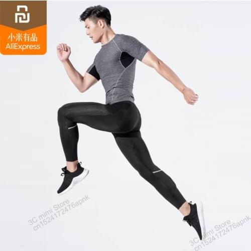 Xiaomi mijia high elastic sport compression trousers professional sports pants quick-drying breathable reflective trousers smart