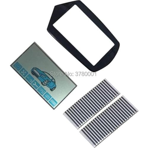 Flexible Cable A91 LCD Display Screen + A91 Keychain Glass Cover for Starline A91 lcd Remote Control with Zebra Stripes