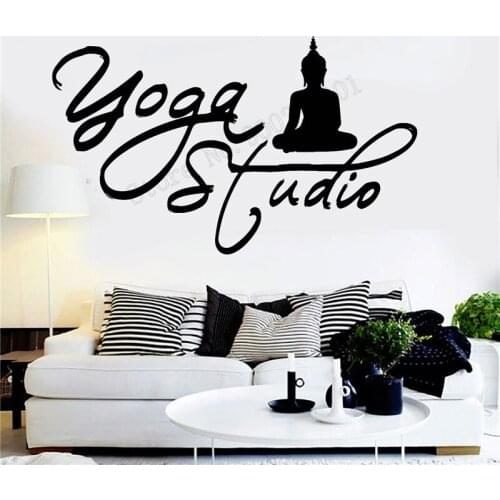 Art Wall Sticker Vinyl Art Removeable Poster Buddha Buddhism Zen Poster Yoga Studio Mural Beauty Ornament LY220