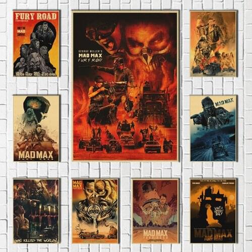Mad Max Fury Road Classic Movie Kraft Paper Wall Art Picture Vintage Poster Decorative Home Decor Tableau