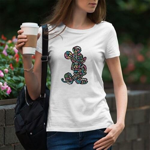 Summer Kawaii Women T-shirts New Products Fashion Mickey Mouse Pattern White Outdoor Disney Dropship T Shirt Female Short Sleeve