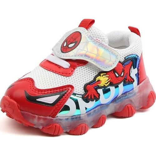 Disney cartoon spiderman children 2021 summer boy casual shoes sports shoes non-slip soft bottom breathable ladies sports shoes