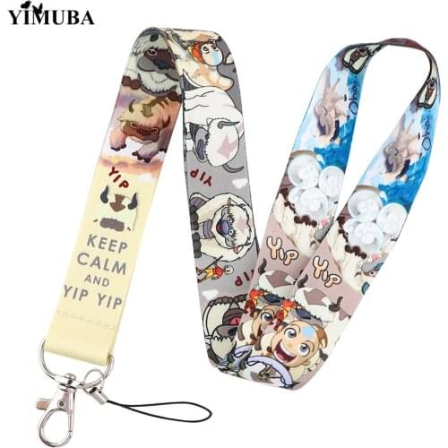 Hot Anime Avatar: The Last Airbender Lanyards Keychain Mobile Phone Hang Rope Lariat Cartoon Appa Webbing Neck Straps Decoration
