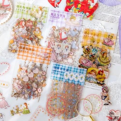 45 Pcs/set Kawaii Little Fairy Sticker for Journaling Scrapbooking Planner Diary Albums Letter Decoration Label Sticke