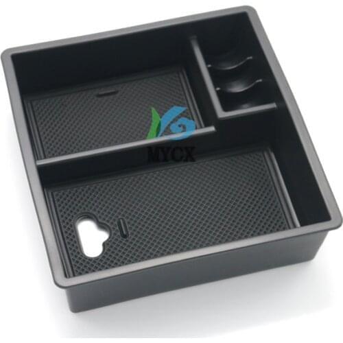 Non-Slip Mat In Central Armrest Container Holder Stowing Box For Toyota Old Fortuner Innova Hilux 2010-2012 2013 Accessories