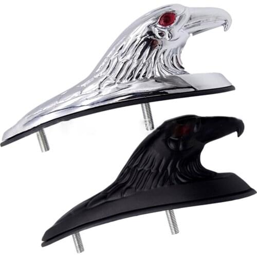 Front Fender Mudguard Ornament Eagle Head Statue Fender Bonnet Emblem Motorbike For ATV Dirt Bike Motorcycle Universal Motors