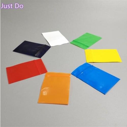 5*8cm 20C Thick White Blue Orange Red Green Yellow Small Plastic Storage Bags Mini Colorufl plastic Ziplock Bags