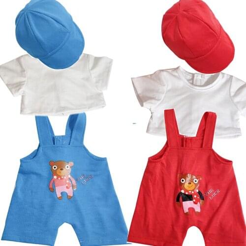 JINGXIN Princess 50cm Baby Doll Clothes Summer Cloth Comfort Soft Plush Doll with Hat Dress Baby Doll Climb Suit for Doll Toys