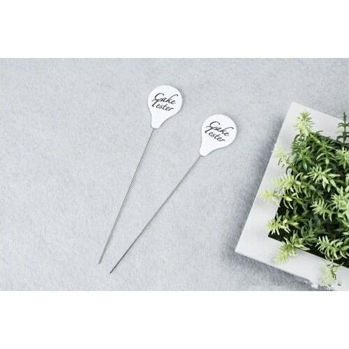 2ps/lot Cake Tester Stainless Steel Cute Baking Tool Cake Test Needle Biscuit Stirring Pin for Cake Muffin Bread Testing OK 0912