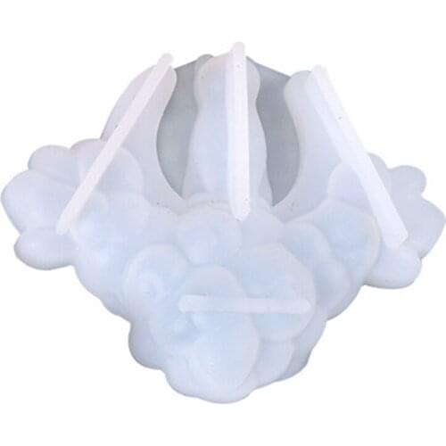 Crystal Epoxy Resin Mold Cute Starry Cat Moon Kitten Pendant DIY Silicone Mould J0PC