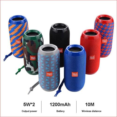 TG117 Wireless Bluetooth Speaker Soundbox Column Altavoz Bluetooth 10W Outdoor with TF Card FM Radio with Microphone