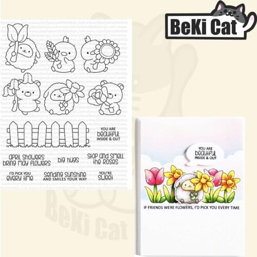 Animal flowers Clear Stamps for DIY Scrapbooking/Card Making Fun Decoration Supplies