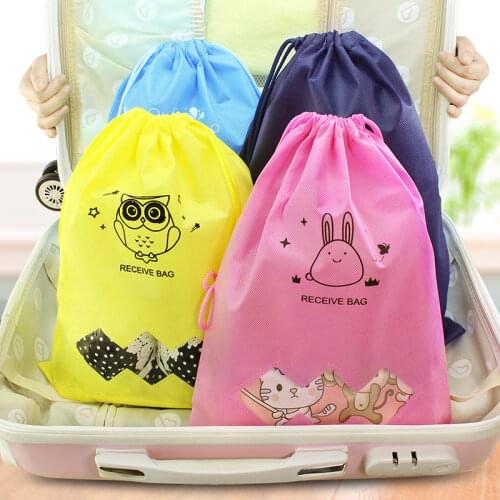 1Pc Drawstring Bag School Shoe Bag Travel Bundle Pocket Luggage Clothing Storage Draw String Bag Organizer Wardrobe
