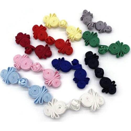 10pairs Handmade Chinese Knot Buttons Beautiful Fasten Frog Buttons for Handbags Garments Decoration Sewing Material