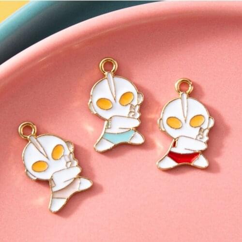 10Pcs Enamel Cartoon Charms Pendant for Jewerly DIY Making Bracelet Women Earrings Necklace Accessories Findings Craft