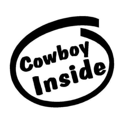 13cm*13cm COWBOY INSIDE Funny Vinyl Decal Sticker Car Stickers Window