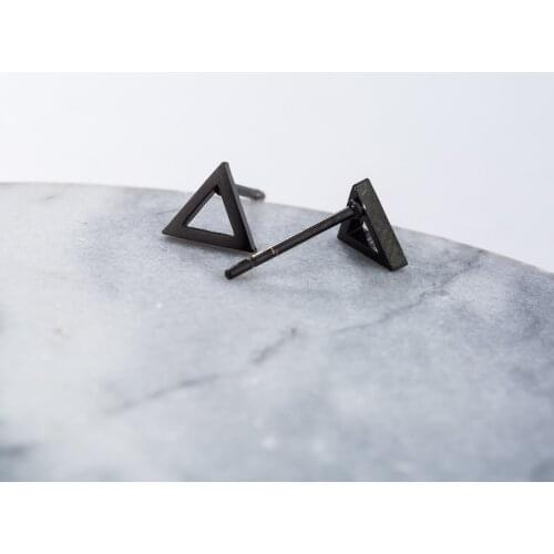 2020 New Fashion Creative Geometric Mens Womens Triangle Earrings Black Christmas Girlfriend Gift