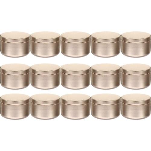 24 Pcs Aluminum Candle Tin Round Candle Containers Practical Candle Jars Household solid aromatherapy sealed metal can