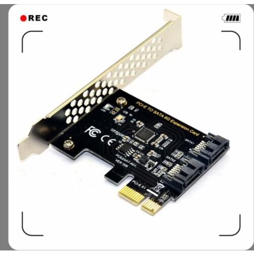 SATA PCI E Adapter 6 Ports SATA 3.0 to PCI Express x4 Expansion Card SATA3.0 PCIe PCI-e SATA Controller PCE2SAT-A01