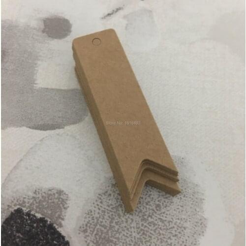 Free shipping blank arrow shape cutting tag 2x7cm 500 pcs a lot/kraft paper tag/hang tag/bookmark/gift card/garment label