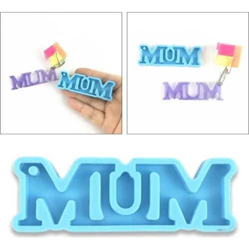 MUM Letters Keychain Epoxy Resin Mold Pendant Casting Silicone Mould DIY Crafts Ornaments Jewelry Home Decorations Casting new