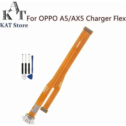 For OPPO A5 AX5 USB Charger Port Dock Connector USB Charger Plug Board Motherboard cable Repair Parts