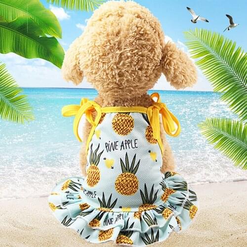 Pet Couples Dress Puppy Dog Princess Lovely Strawberry/ Pineapple Dress Vestido de verano para perros pequeños y grandes XS-L2