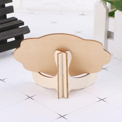 K1AA 10pcs Wooden Mini Blackboard Cloud Shape Table Sign Memo Message Stand Chalk Board Wedding Party Decoration Supplies