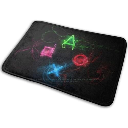 Controller Symbol Ps5 Mat Rug Carpet Anti-Slip Bedroom Entrance Door Mat Play Playstation Controller Xbox Ps More Logo Ps1 Ps2