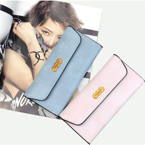 Envelope Women Wallet Female Long 2020 New EU US Fashion Lovely Simple Small Fresh Student Folding Personality Money Purse