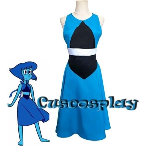 Steven Universe Lapis Lazuli Cosplay Costume Blue Dress Daily Wear Halloween Cosplay Costumes Women Christmas Fancy Party Dress