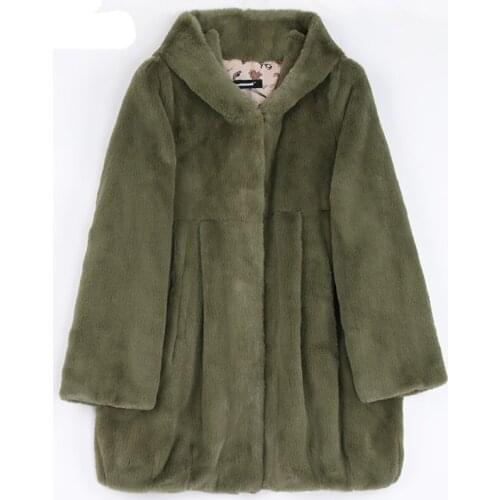 Winter Fluffy Soft Faux Fur Jacket Women Hooded Plus Size Korean Fashion Clothing 2021 fausse fourrure норковая шуба женская