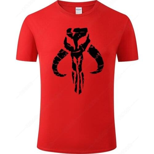 Summer Cotton Mens T-Shirt The Mandalorian Print T Shirt Men Unisex New Fashion Short Sleeves Cool Tshirt Funny Top Tee J24
