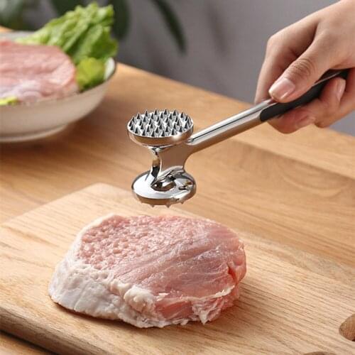 Meat Hammer Pork Chop Steak Hammer Zinc Alloy Double-sided Loose Meat Hammer With Handle Tenderizer Needle Kitchen Tools