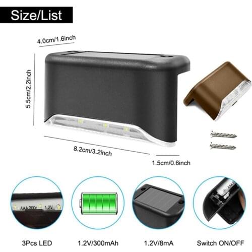 1PC Multifunctional Solar LED Stair Railing Garden Garden Light Smart Home Wall Light Solar Sensor LED Light Energy Saving