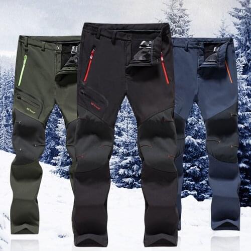 Men&Woman Ski-Pant Winter Hiking Softshell Waterproof Outdoor Sports Camp Climb Fish Trousers Trekking Ski Fleece Oversized