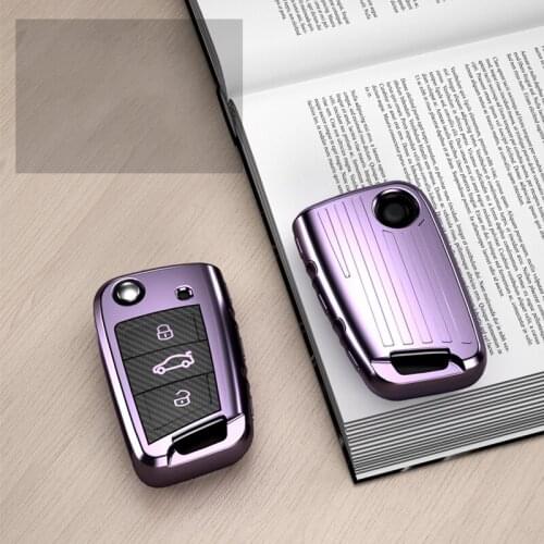 Colorful Soft TPU Car Key Case Cover For Volkswagen VW Golf 7 mk7 Seat Ibiza Leon FR 2 Altea Aztec For Skoda Octavia Accessories