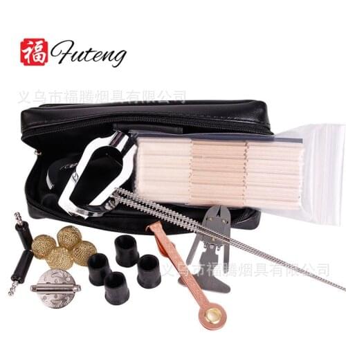 A set of high-grade pipe set Cork combustion network MOUTH PIECES filter tobacco knife rod pipe fittings Cleaning accessories