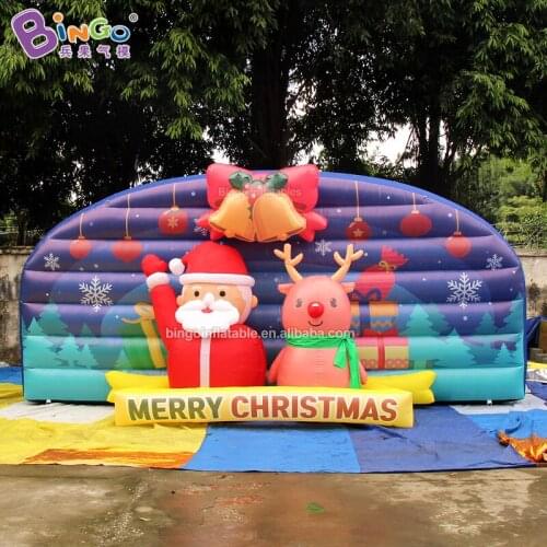 Exquisite Craft 6x2x2.8 Meters Inflatable Christmas Decoration Board For Sale / 19.6ft Inflated Xmas Background Wall - Toys