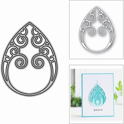 New Christmas Lace Water Drop Shape 2020 Metal Cutting Dies for DIY Scrapbooking and Card Making Decor Embossing Craft No Stamps