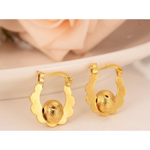 Gold lovely beads Drop Earring Dangle Earring Charms gold Jewelry brincos Vintage girls Christmas mother kids gift