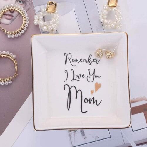 Best Mom Ever Necklaces Ring earring Jewelry Dish birthday Mother’s Day Thanksgiving Christmas new Year retirement gifts Present