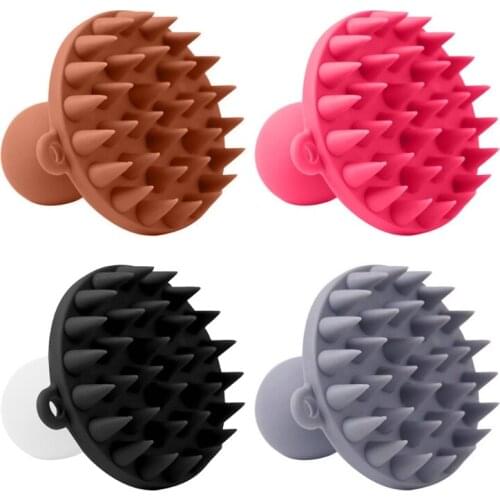 Q1QD Shedding Grooming Pet Brush Soft Silicone Dog Cat Massage Bath Brush Efficiently Removes Loose Short Hair Great for Bath