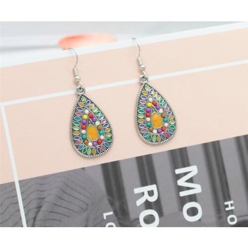 Blaike Boho Water Drop Dangle Earrings For Women 925 Silver Drop Earrings Wedding Party Jewelry Gifts Free Shipping