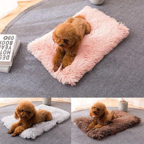 Warm Fleece Dog Bed Mat Winter Pet Cushion Soft House Puppy Cat Sleeping Bed Blanket For Small Large Dogs Cats Kennel Cama Perro