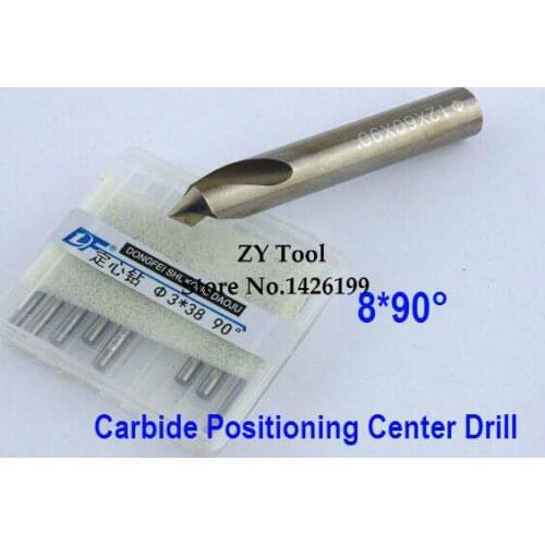 Carbide cutting tools High quality M8 * 90 positioning center drill,alloy chamfering bit,alloy fixed-point drill center drill