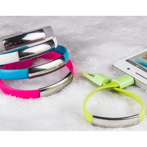 22cm IOS 8Pin Bracelet Hand Wrist Data Sync Charger Charging USB Cable for iPhone 11 pro max XR X 8 7 6 5 for iPad 100pcs/lot